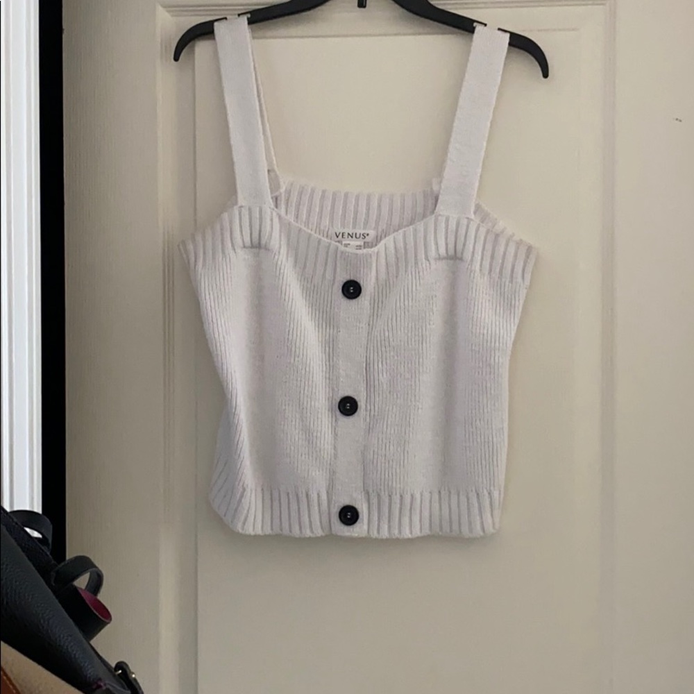 Ivory sweater tank top